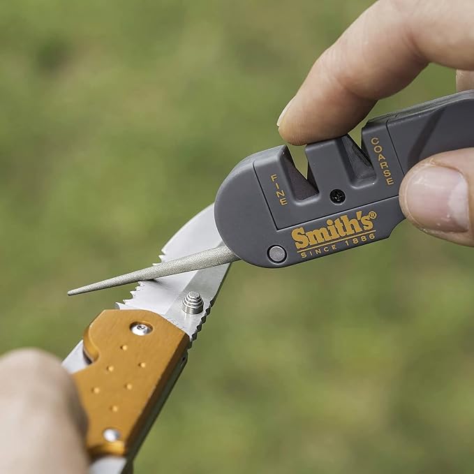 Smith's PP1 Pocket Pal Knife Sharpener Preset Carbide & Ceramic Stone - Image 5