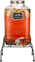 2 Gallon Glass Drink Dispenser by Unknown