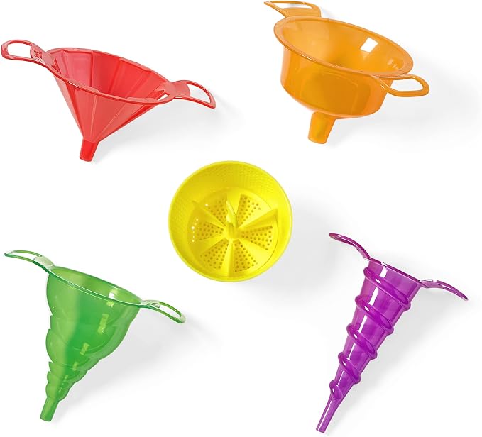 hand2mind Starter Science Funnels, Science Lab Equipment, Sand Sifter, Water - Image 7
