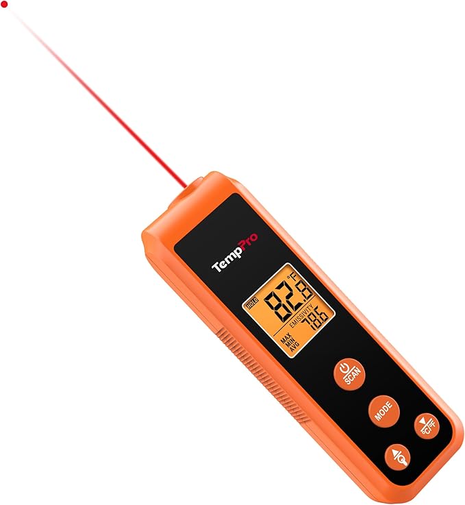 TempPro TP410 Infrared Thermometer Gun Non-Contact Laser Thermometer Gun by TempPro