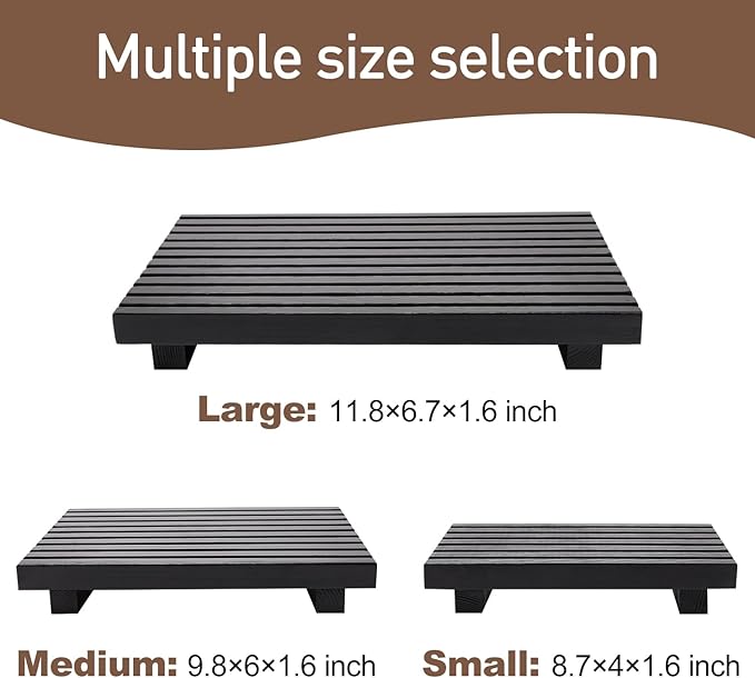 Renawe Small Black Bathroom Decor Tray - Image 4
