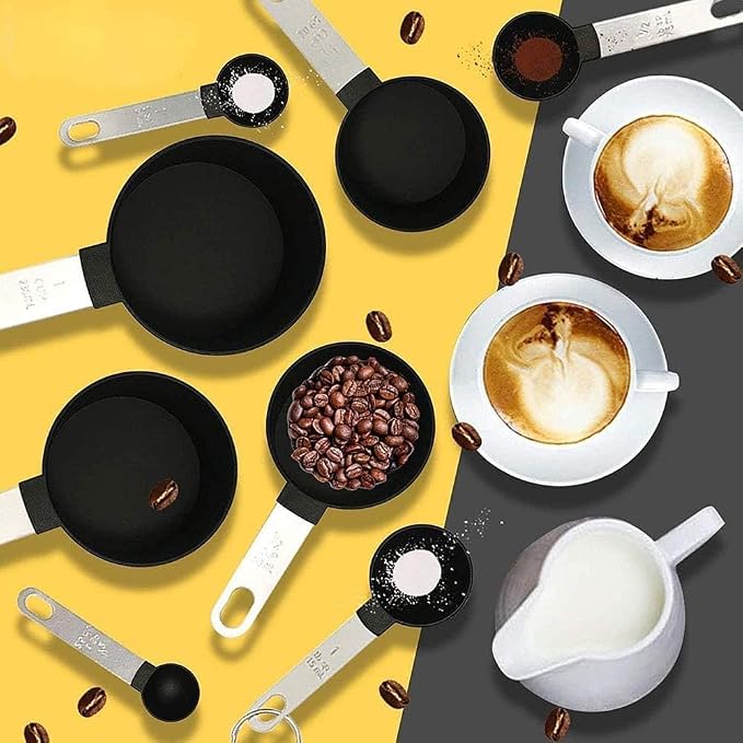 Plastic Measuring Cup & Spoon Set – 8-Piece - Image 2