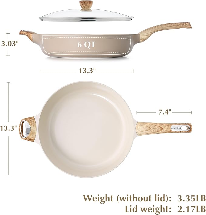 SENSARTE Ceramic Nonstick Frying Pan Skillet - Image 7