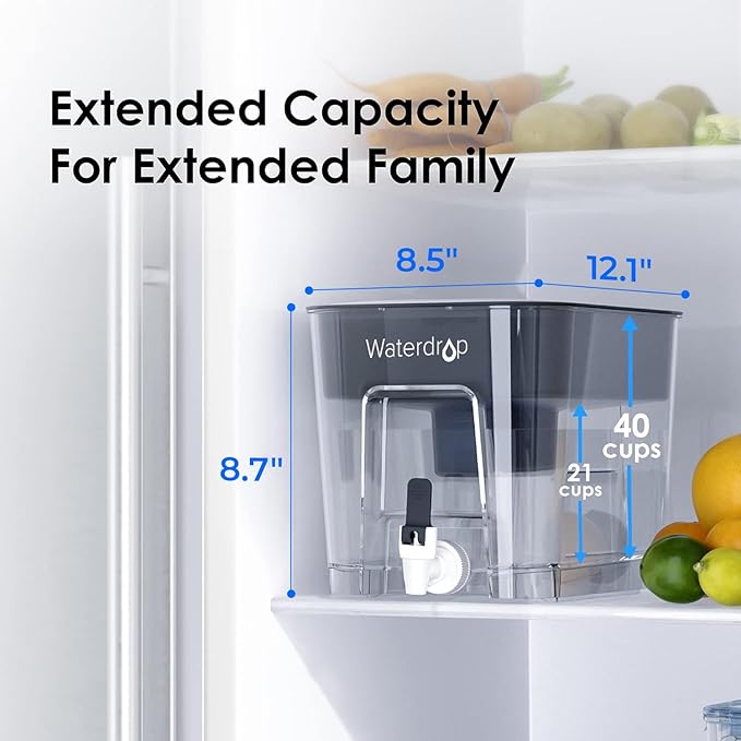 Waterdrop WFD-22L Large Water Filter Dispenser, 40-Cup Water Filter Pitcher - Image 3