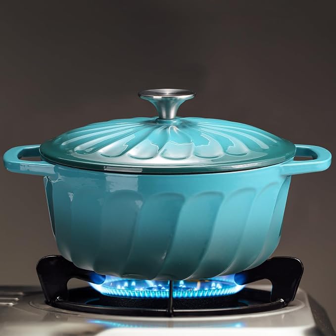 6 QT Enameled Cast Iron Dutch Oven - Image 6