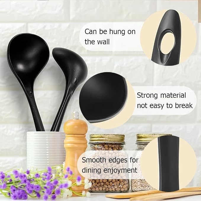Large Plastic Serving Spoons, Disposable Heavy Duty Serving Spoons, Long Handle - Image 3
