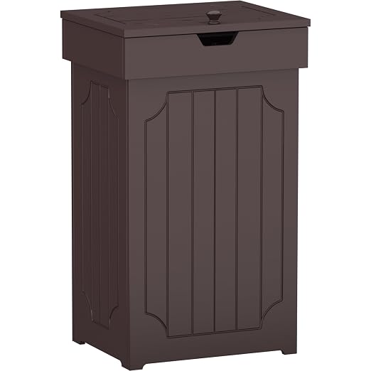 Function Home Trash Can Cabinet, 13 Gallon Kitchen Garbage Can, Wood Recycling by FunctionHome