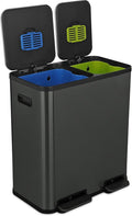 SIMPLI-Magic 18.5 Gallon Dual Compartment Kitchen Trash Can by Simpli-Magic