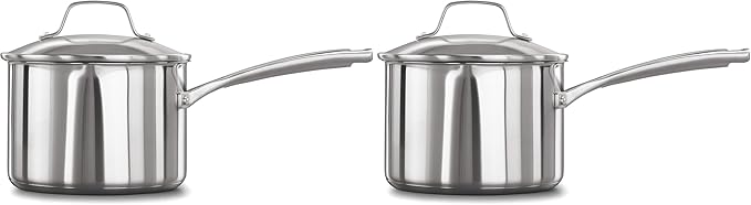 Calphalon Classic Stainless Steel Sauce Pan, Impact-Bonded Aluminum Base by Calphalon