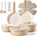 CAROTE 18 Pcs Ceramic Cookware Set Titanium Nonstick by CAROTE