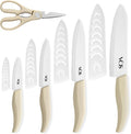 Vos ceramic knives set for kitchen in gift box, 5 ceramic knife by Vos