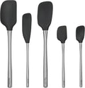 Tovolo Stainless Steel Handled Silicone Spatula Set of 5, Dishwasher Safe by Tovolo