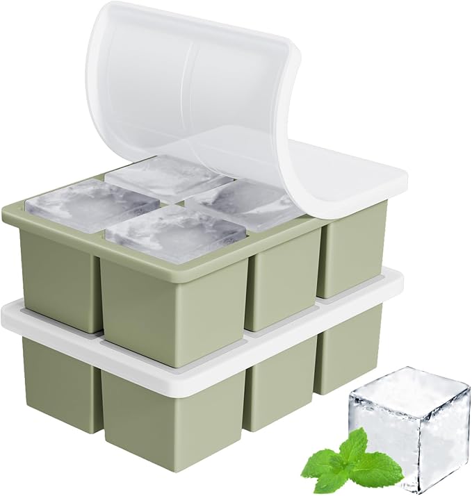 Large Ice Cube Tray for Whiskey: FDDBI Silicone Ice Cube Trays by FDDBI