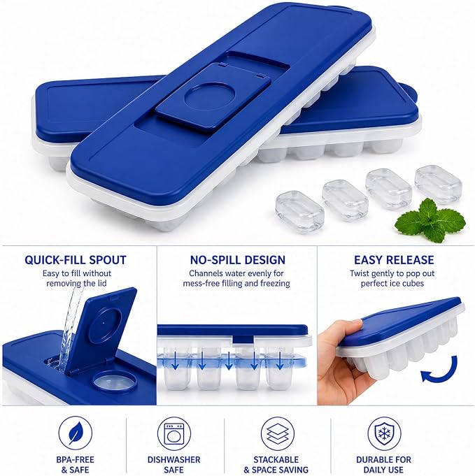 2-Pack No-Spill Ice Cube Trays - Image 4