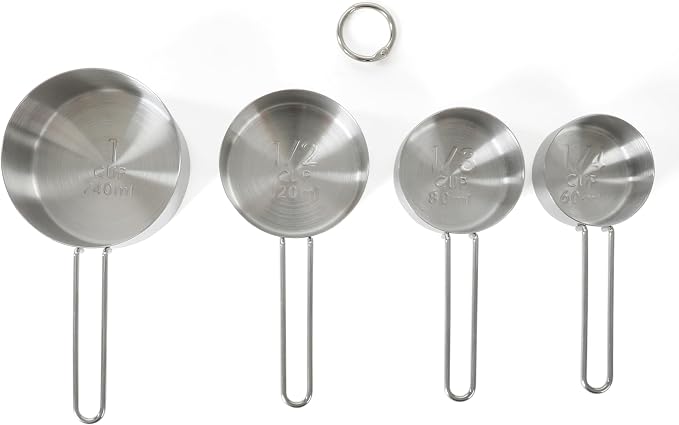 Martha Stewart Richburn 4-Piece Stainless Steel Measuring Cups Set – Durable - Image 5