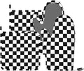 Black White Checkered Oven Mitts and Pot Holders Sets of 4, Heat Resistant by Echoserein