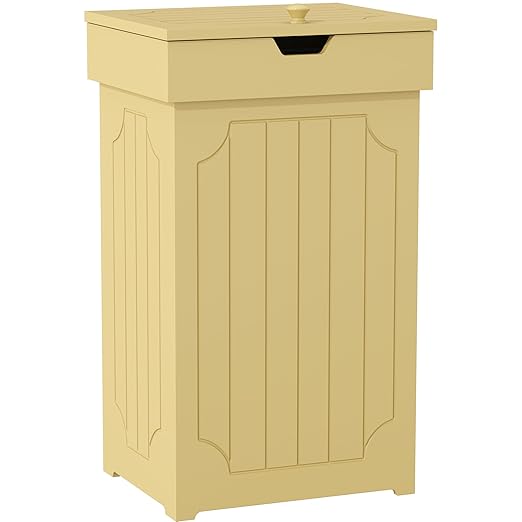 Function Home Trash Can Cabinet, 13 Gallon Kitchen Garbage Can, Wood Recycling by FunctionHome