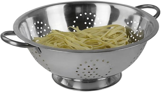 Metal Colander With Stainless Steel Finish By Home Basics, 5 QT | Medium - Image 6