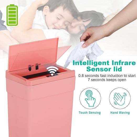BestOffice 13 Gallon Trash Can Automatic Kitchen Trash Can Touch Free - Image 3