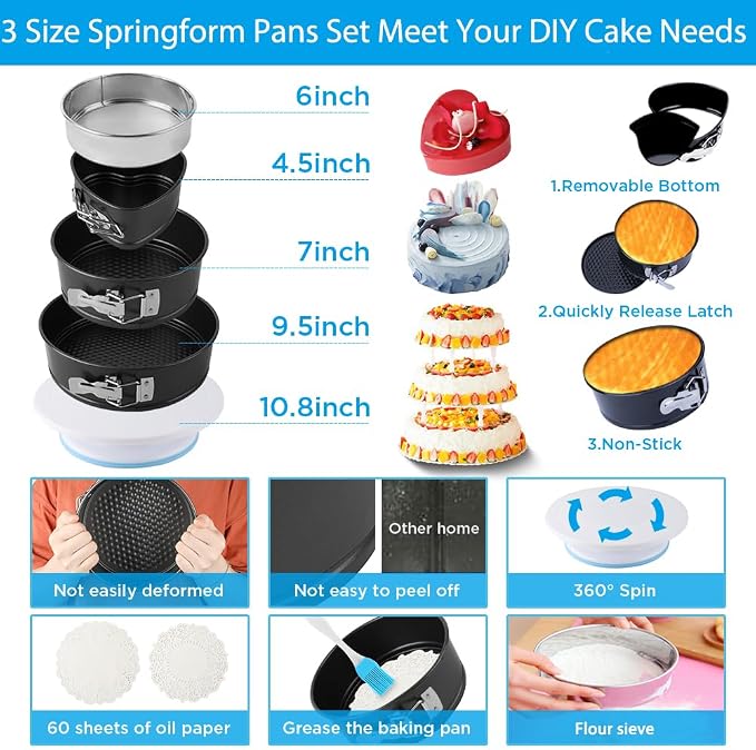 Cake Decorating Kit Cake Decorating Supplies, 66 Icing Piping Nozzles, Cake - Image 2