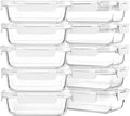 M MCIRCO 10-Pack 22 Oz Glass Meal Prep Containers by MMCIRCO