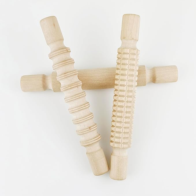 3 pcs 8 Inch Wood Rolling Pin, Arts and Crafts - Image 6