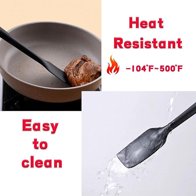 8 Pieces Silicone Spatula, 8.5 inch Non-stick Spatulas - Image 4