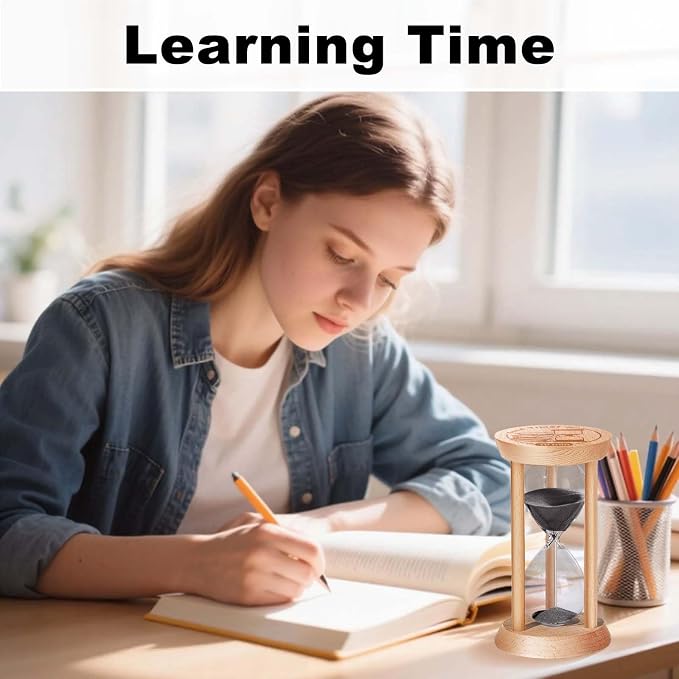 3 Minute Hourglass, 3 Min Wooden Sand Timer, Wood Sand Watch, Three Minute Mini - Image 7