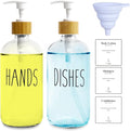 LOOCHICA 2 Pack Clear Glass Soap Dispenser by Loochica