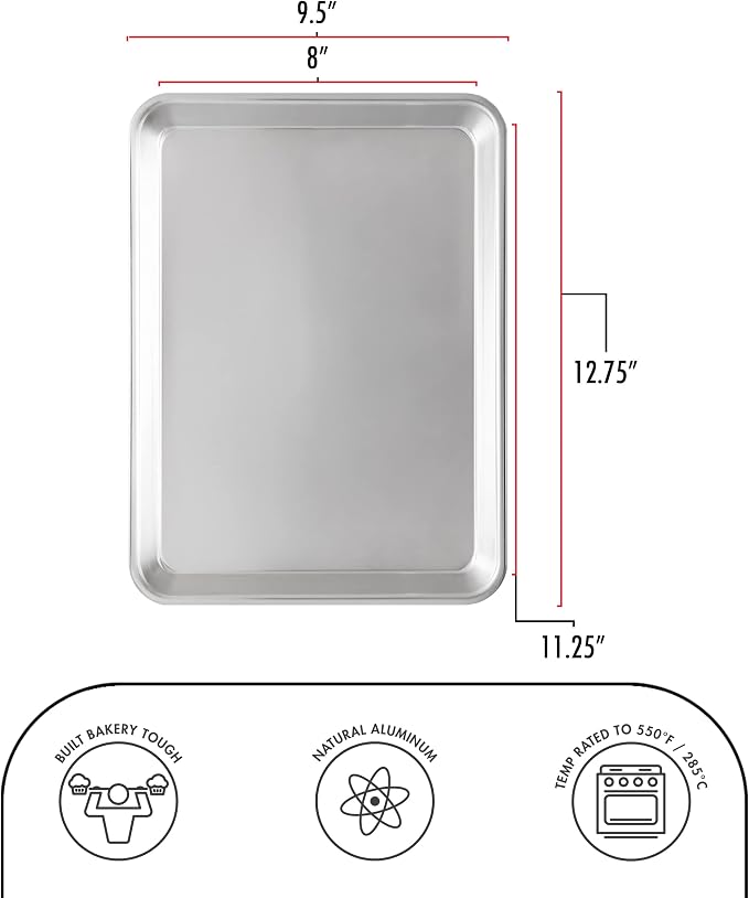 Fat Daddio's Natural Aluminum Quarter Sheet Pan - Image 4