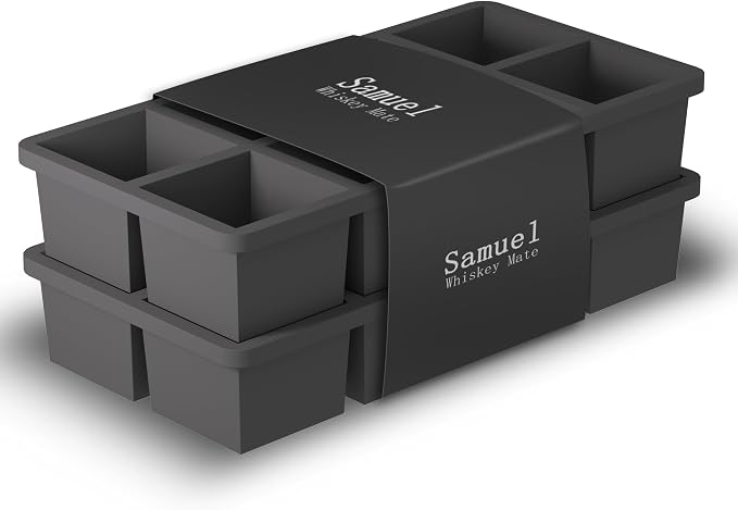 Samuelworld Large Silicone Ice Cube Tray Molds, Big 2 Inch Cubes by Samuelworld