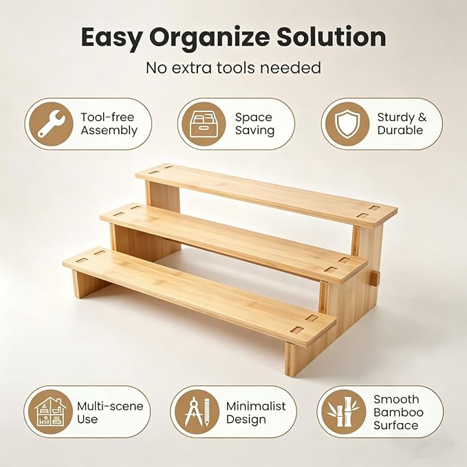 JinDoWin 3 Tiered Spice Rack Organizer - Image 6