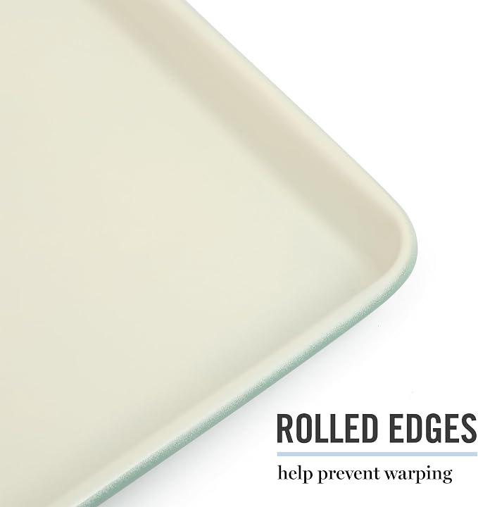Martha Stewart Gallen 17 x 11 Inch Nonstick Carbon Steel Cookie Sheet – Teal - Image 5