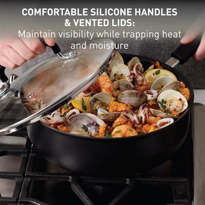 T-Fal Ultimate Hard Anodized Nonstick Pots and Pans Set 17 Piece, Nonstick - Image 6