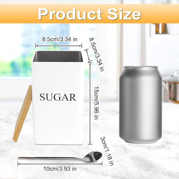 3 Pcs Tea Coffee Sugar Canisters, Food Storage - Image 3