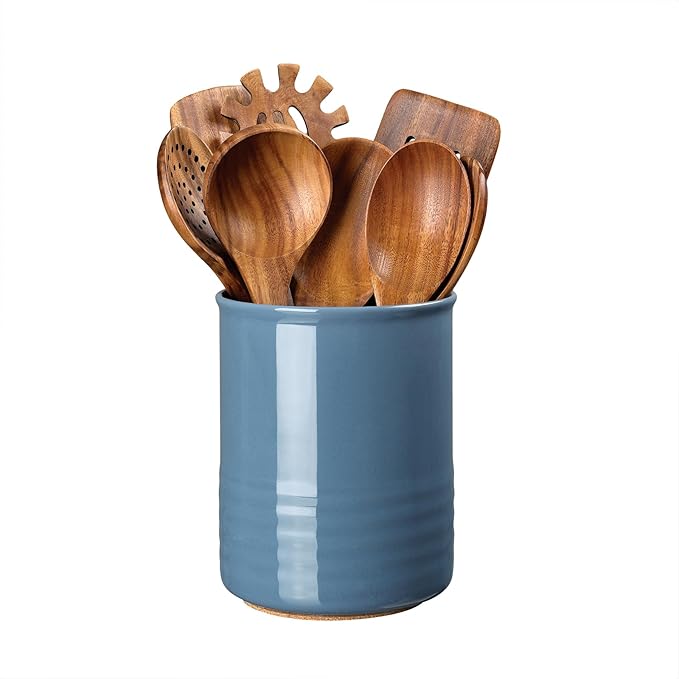 ABRUTY Utensil Holder, 6.7" Ceramic Kitchen Utensil Crock by ABRUTY