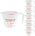 8 Pcs 1 Cup Capacity Plastic Measuring Cup, 8 Oz/250 ml Clear Graduated by Unknown
