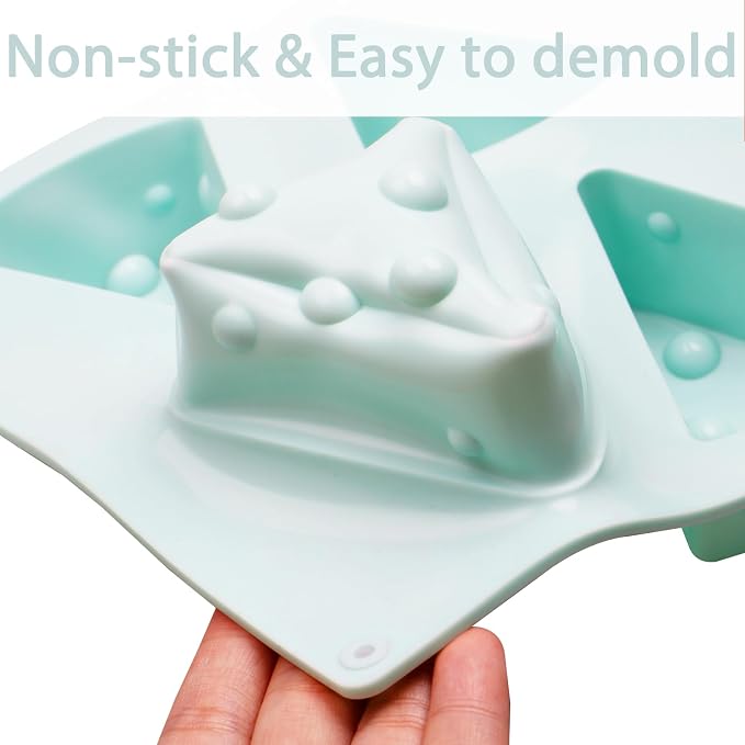 Cheese Silicone Molds for Mousse Cake, 8-Cavity 3D Cheese Cake Baking Tray for - Image 3