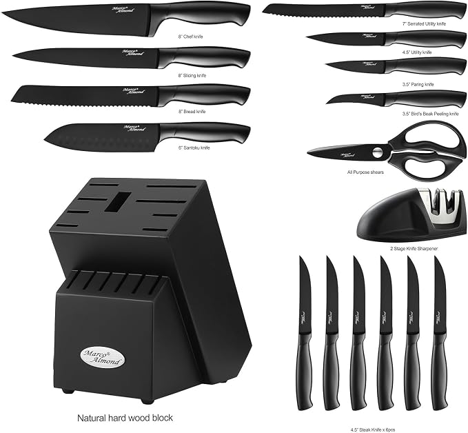 Marco Almond® Kitchen Knife Set - Image 6