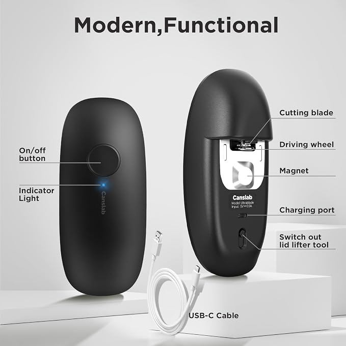 Canslab Ultrablade PRO Auto Stop USB Rechargeable Can Opener - Image 7