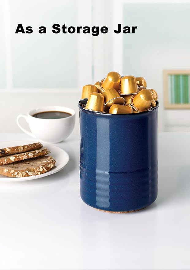 ABRUTY Utensil Holder, 6.7" Ceramic Kitchen Utensil Crock - Image 9