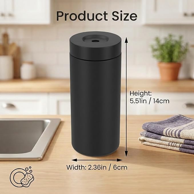 Dish Soap Dish Dispenser, 240ml Silicone Squeeze Washing Up Liquid and Hand - Image 4
