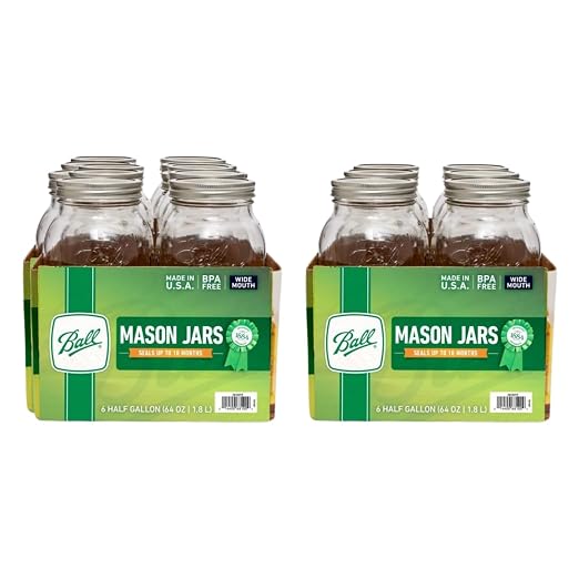 Ball Wide Mouth Half Gallon 64 Oz Jars by BallJar