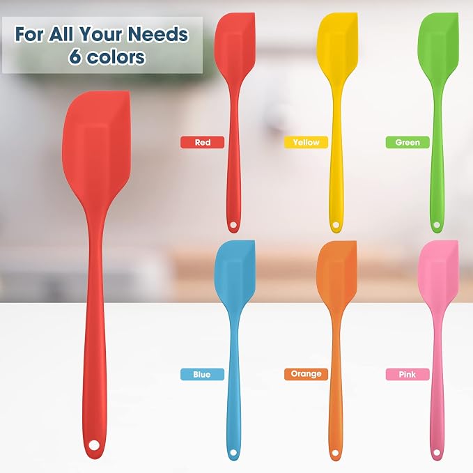 Irenare 24 Pcs Mini Silicone Spatulas Bulk 8.3 Inch Heat Resistant Scrapers - Image 3