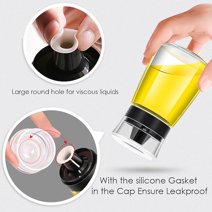 Outdoor Oil Dispenser Bottle for Camping, 160 ml/5.4 oz Glass Olive Oil and - Image 4
