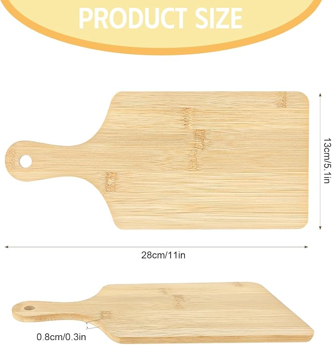 50 PCS Cutting Board Bulk Wood Chopping Board Laser Engraving Serving Board - Image 2