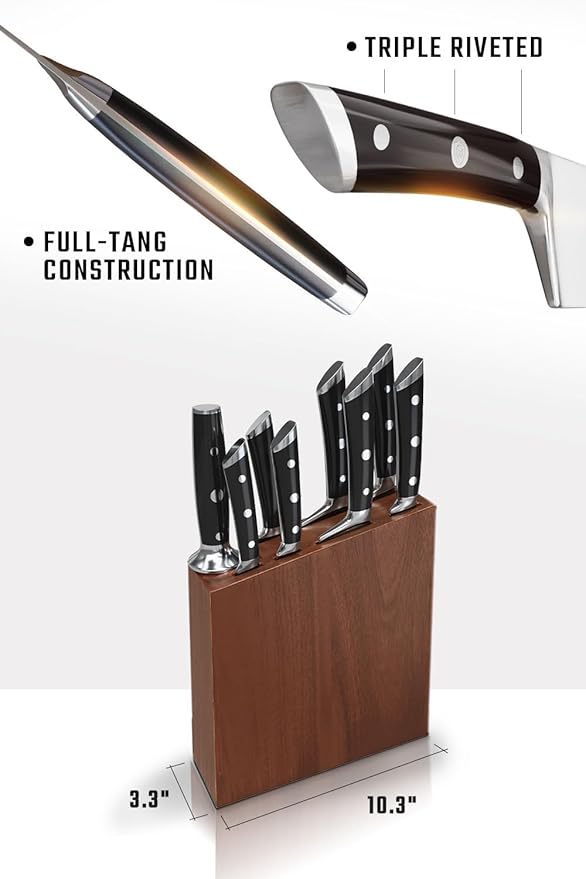 Dalstrong 8-Piece Knife Block Set — German High-Carbon Steel, Hand-Polished - Image 3