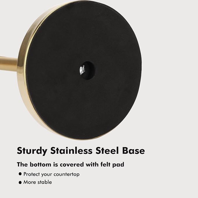 Gold Paper Towel Holder Countertop, Standing Paper Towel Roll Holder - Image 6