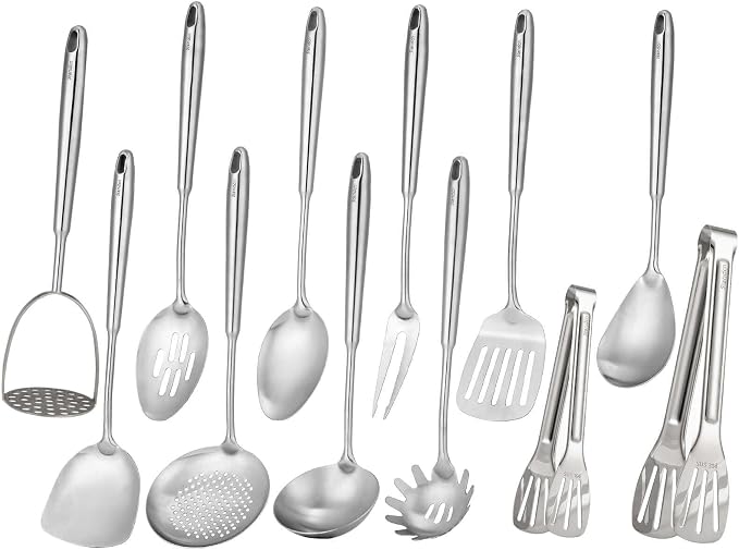 18/10 Stainless Steel Kitchen Utensils Set by Standcn