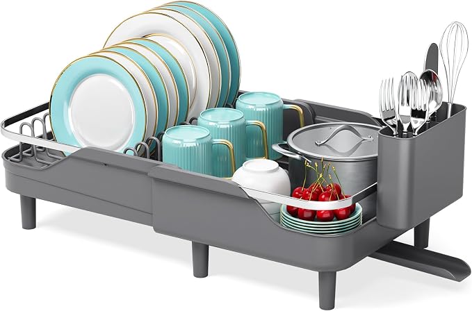 Urackify Expandable Dish Rack for Kitchen Counter, 16.14"-23.62" Large - Image 9